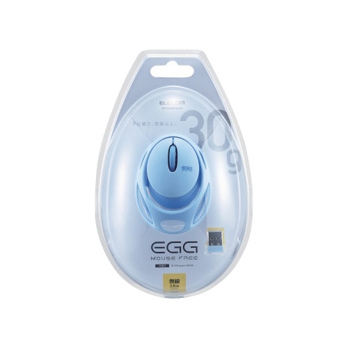 ELECOM(エレコム) EGGマウス フリー 無線 3ボタン IRLED ブルー【M-EG30DRBU】