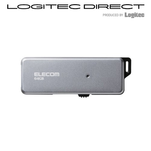 ELECOM USBメモリー USB3.0対応 スライド式 高速 FDU 64GB グレー MF-FDU3064GGY