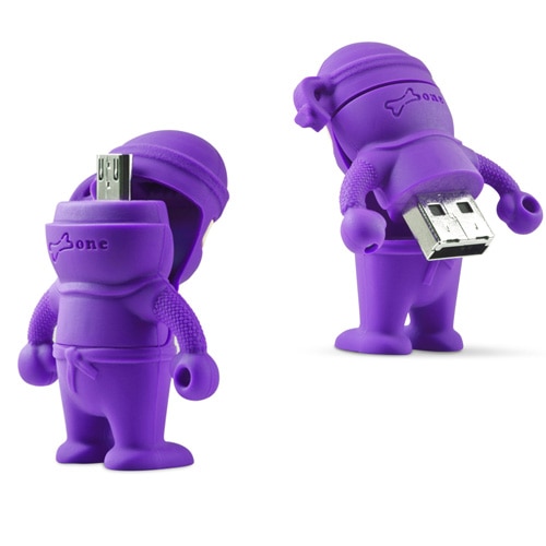 エアリア デュアルUSBメモリー 16GB Ninja紫(USB&MicroUSB) USB3.0対応 【DR14071-16PU】