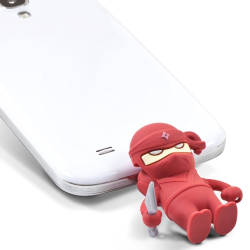 エアリア デュアルUSBメモリー 16GB Ninja赤(USB&MicroUSB) USB3.0対応 【DR14071-16R】