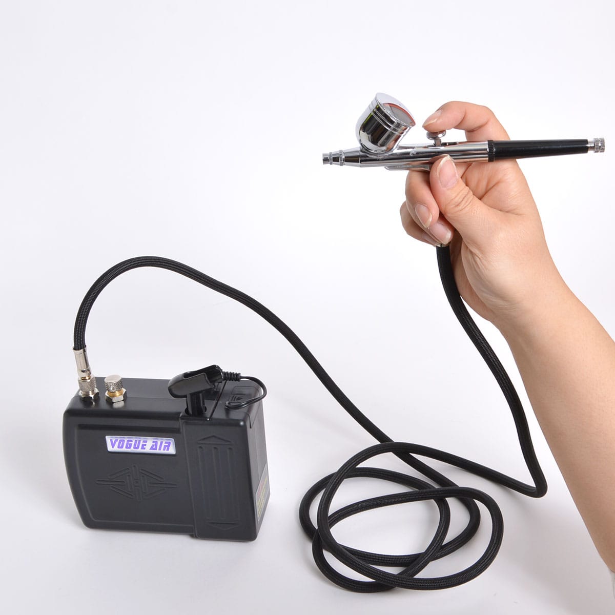 サンコー 充電式で場所を選ばない!どこでも使えるコンプレッサーエアブラシセット プラモデル・ジオラマ・模型・ネイルに【MINIABR3】