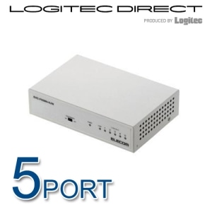 ELECOM(エレコム) 10/100Mbps対応スイッチングHub/5ポート/金属筐体/磁石付キ/電源内蔵モデル/ホワイト【EHC-F05MN-HJW】