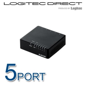 ELECOM(エレコム) 10/100Mbps対応スイッチングHub/5ポート/プラスチック筐体/電源外付モデル/ブラック【EHC-F05PA-B】