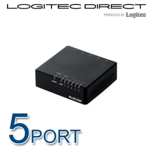 ELECOM(エレコム) 10/100Mbps対応スイッチングHub/5ポート/プラスチック筐体/磁石付キ/電源外付モデル/ブラック【EHC-F05PA-JB】
