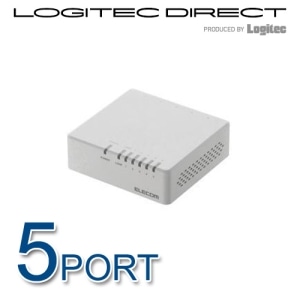 ELECOM(エレコム) 10/100Mbps対応スイッチングHub/5ポート/プラスチック筐体/電源外付モデル/ホワイト【EHC-F05PA-W】