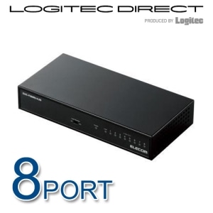 【EHC-F08MN-HJB】10/100Mbps対応スイッチングHub/8ポート/金属筐体/磁石付き/電源内蔵モデル/ブラック
