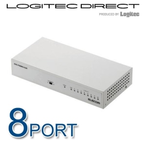 ELECOM(エレコム) 10/100Mbps対応スイッチングHub/8ポート/金属筐体/磁石付キ/電源内蔵モデル/ホワイト【EHC-F08MN-HJW】