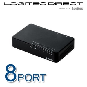 ELECOM(エレコム) 10/100Mbps対応スイッチングHub/8ポート/プラスチック筐体/磁石付キ/電源外付モデル/ブラック【EHC-F08PA-JB】