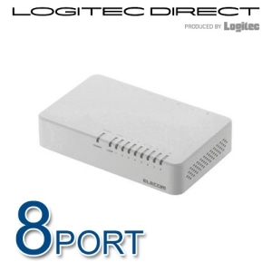 ELECOM(エレコム) 10/100Mbps対応スイッチングHub/8ポート/プラスチック筐体/電源外付モデル/ホワイト【EHC-F08PA-W】