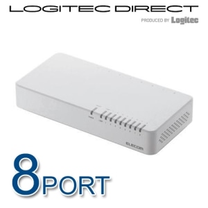 【EHC-F08PN-JW】10/100Mbps対応スイッチングHub/8ポート/プラスチック筐体/磁石付き/電源内蔵モデル/ホワイト