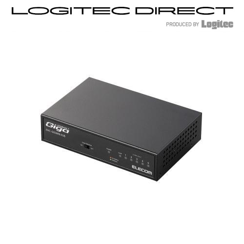 ELECOM(エレコム) スイッチングハブ/ギガビット対応/5ポート/金属 メタル筺体/磁石/電源内蔵/ブラック【EHC-G05MN-HJB】