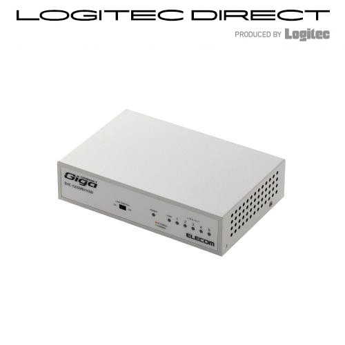 ELECOM(エレコム) スイッチングハブ/ギガビット対応/5ポート/金属 メタル筺体/磁石/電源内蔵/ホワイト【EHC-G05MN-HJW】
