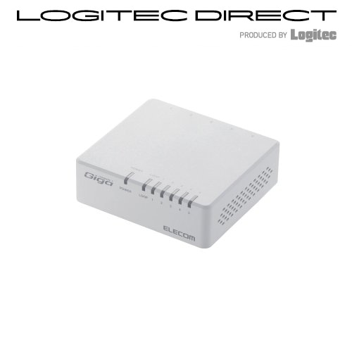 ELECOM(エレコム) スイッチングハブ/ギガビット対応/5ポート/プラスチック筺体/電源外付【EHC-G05PA-W-K】