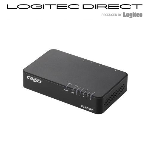ELECOM(エレコム) スイッチングハブ/ギガビット対応/5ポート/プラスチック筺体/磁石/電源内蔵【EHC-G05PN-JB】