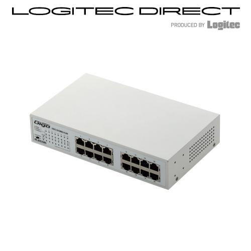 ELECOM(エレコム) スイッチングハブ/ギガビット対応/16ポート/金属 メタル筺体/磁石/電源内蔵/ホワイト【EHC-G16MN-HJW】