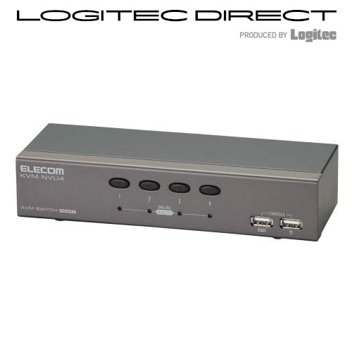 ELECOM(エレコム) 法人向けPC切替器/USB/4ポート【KVM-NVU4】