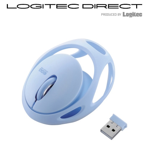 ELECOM(エレコム) EGGマウス フリー 無線 3ボタン IRLED ブルー【M-EG30DRBU】