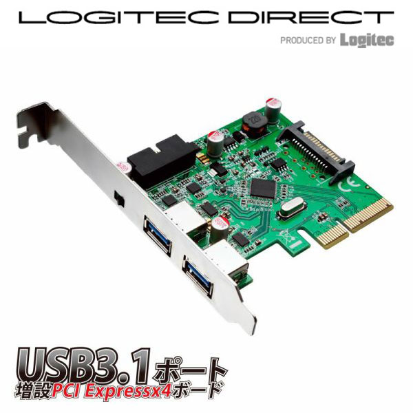 AREA エアリア USB3.1 ポート増設 PCIExpressX4 拡張ボード 切替スイッチ搭載 フォーシリンダー【SD-PE4U31A-2E1SW】