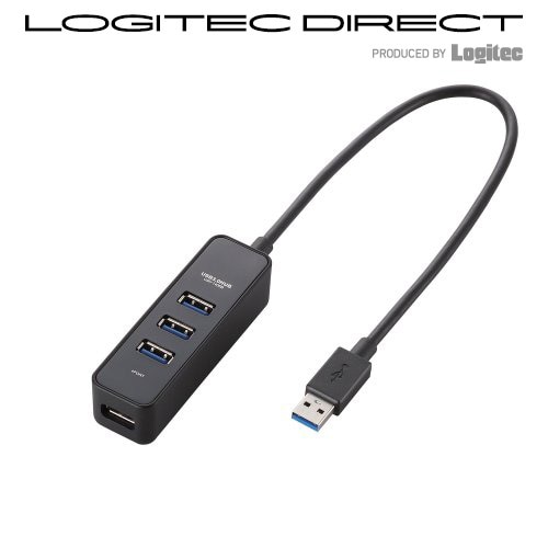 USBHUB3.0/マグネット/バスパワー/4ポート/ブラック