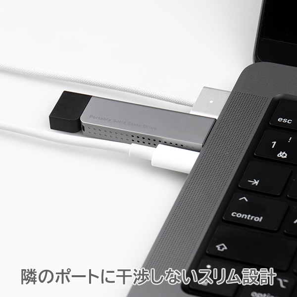 薄型 スリム スティック型 高速 コンパクト SSD 外付け 500GB 読込1000MB/ 秒 USB3.2 Gen2 PS5 / PS5 Pro 動作確認済 USB メモリサイズ ロジテック【LMD-SPDH050UC】