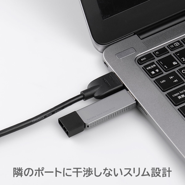 薄型 スリム スティック型 コンパクト SSD 外付け 250GB USB3.2 Gen1