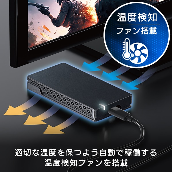 USB 40Gbps USB4 対応 SSD 外付け 1TB ポータブル Type-C 温度検知