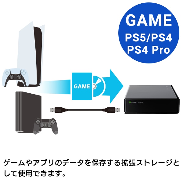 グッドデザイン賞受賞モデル HDD 外付け 4TB USB3.1(Gen1) / USB3.0 国産 TV録画 省エネ静音 ハードディスク テレビ 3.5インチ 4K録画 PS4 / PS4 Pro / PS5 対応【LHD-ENA040U3WS】