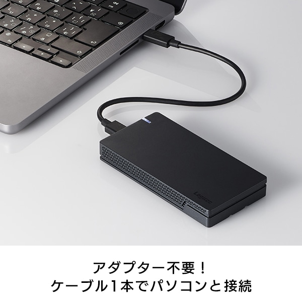 Logitec 外付けSSD 1TB LMD-PBT010U4CBK USB 40Gbps USB4 対応 SSD 外付け 1TB ポータブル Type-C 温度検知