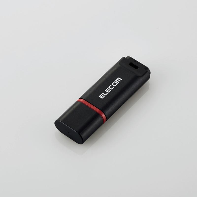エレコム【 アウトレット 】 USBメモリ 16GB データ復旧サービス付 USB3.0 USB3.2 Gen1 読込 最大100MB/s 暗号化 パスワード セキュリティ ブラック MF-DRU3016GBKR