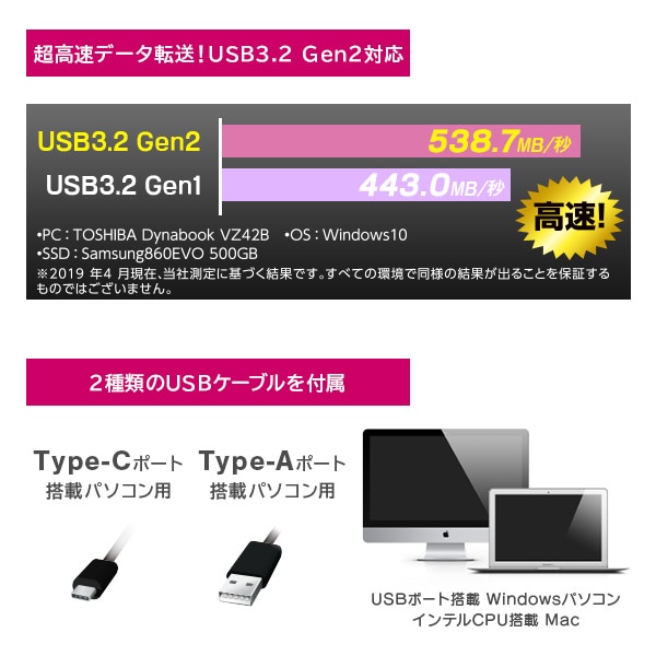 Type-C ハードディスク ケース HDDケース クレードル 3.5 インチ 2.5 インチ USB3.2 Gen2 HDD SSD対応 HDD スタンド 1BAY【LHR-L1BSTWUCD】 【送料無料】