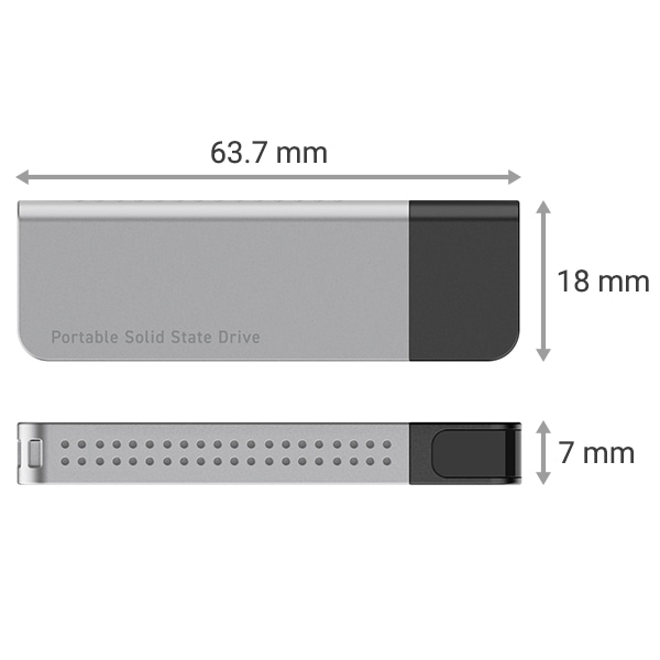 薄型 スリム スティック型 高速 コンパクト SSD 外付け 500GB 読込1000MB/ 秒 USB3.2 Gen2 PS5 / PS5 Pro 動作確認済 USB メモリサイズ ロジテック【LMD-SPDH050UC】