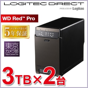 〓カメラマン用大容量ストレージ 2bayケース＋Red Pro 3TB×2台搭載のハードディスク（HDD） 東京カメラ部コラボモデル[完全限定版]【納期別途連絡】[公式店限定商品]【LHR-2BRH6EU3RP】