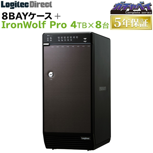 〓カメラマン用大容量ストレージ 8bayケース＋Red Pro 4TB×8台搭載のハードディスク（HDD） 東京カメラ部コラボモデル[完全限定版]【納期別途連絡】[公式店限定商品]【LHR-8BRH32EU3RP】