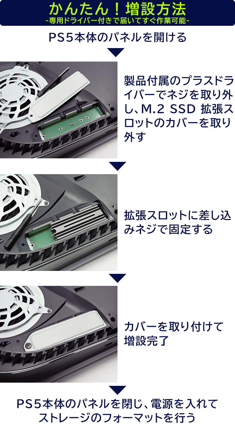 ロジテック M.2内蔵SSD 拡張ストレージ 500GB LMD-PS5M050